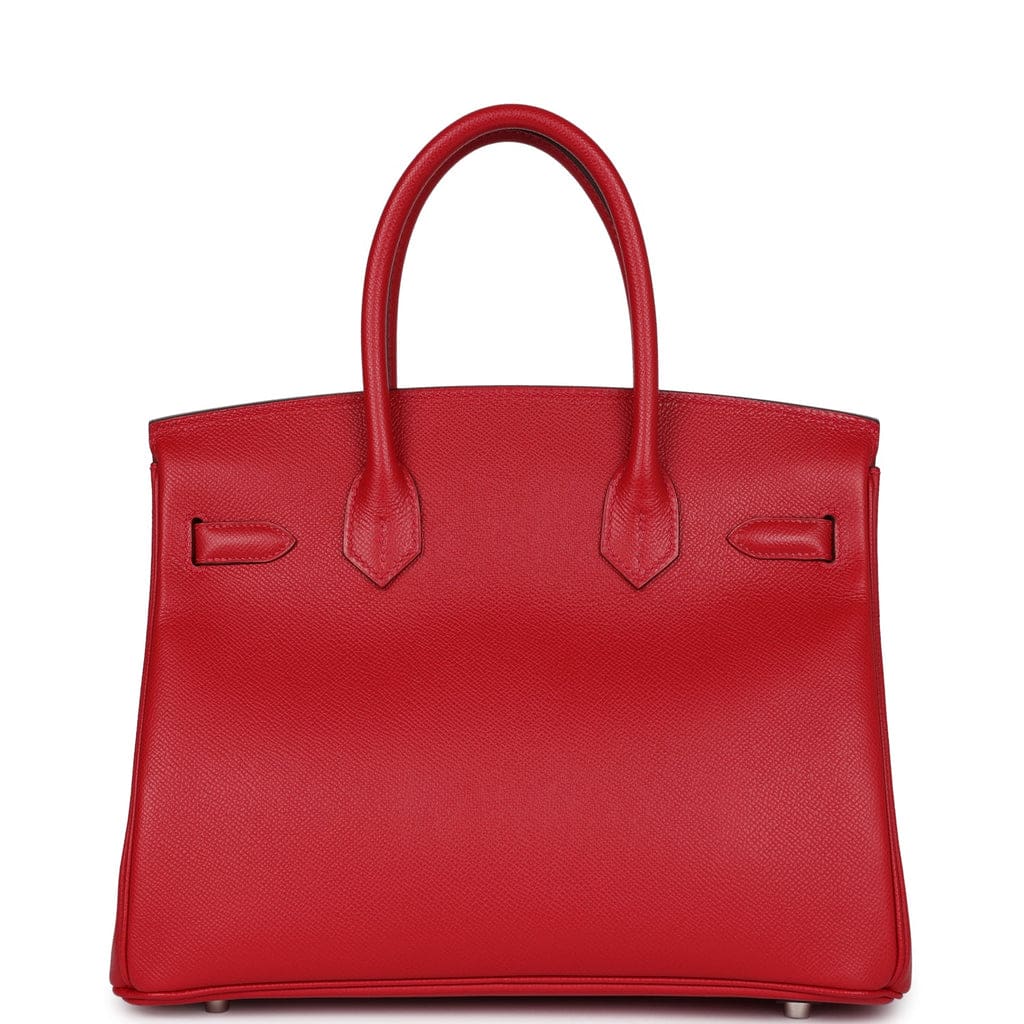 Hermès Birkin 30 Rouge Casaque Epsom Palladium Hardware