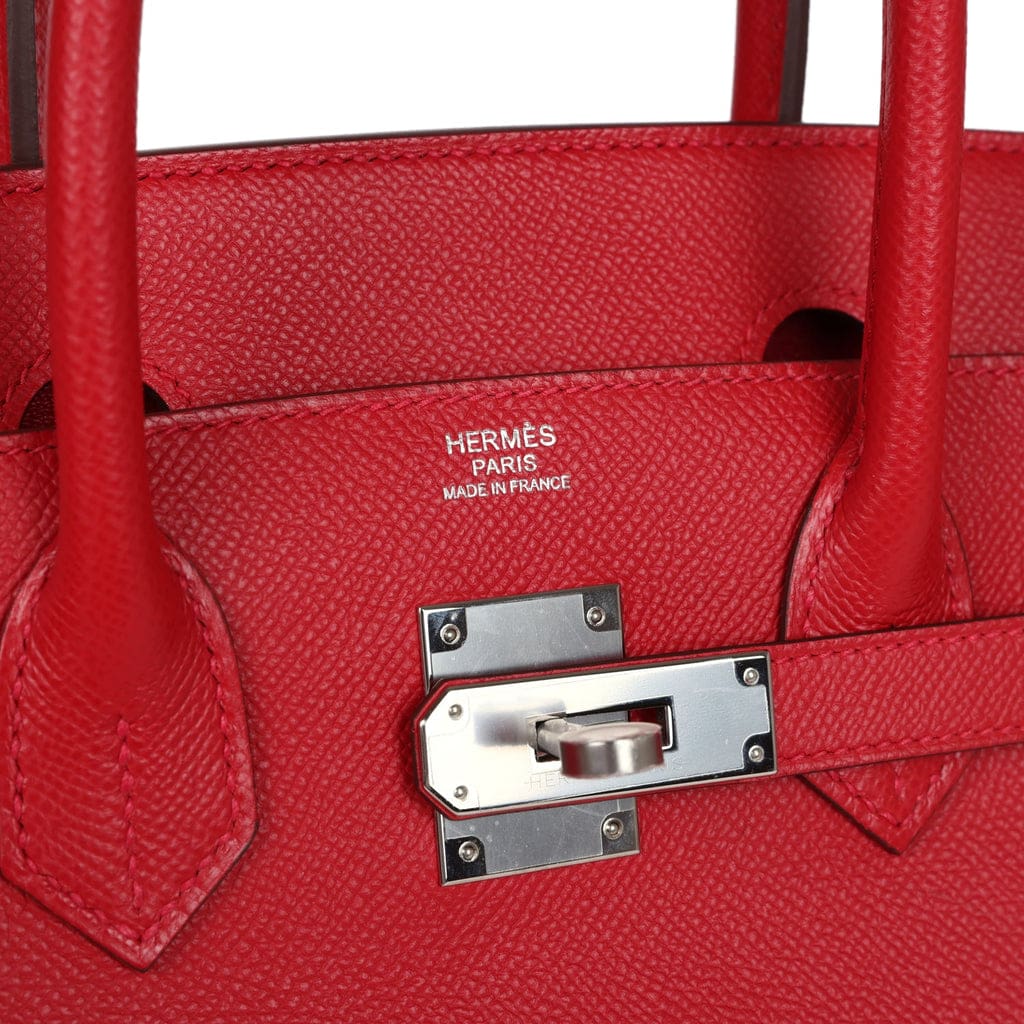 Hermès Birkin 30 Rouge Casaque Epsom Palladium Hardware