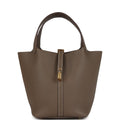 Hermès Picotin Lock 22 Etoupe Clemence Gold Hardware