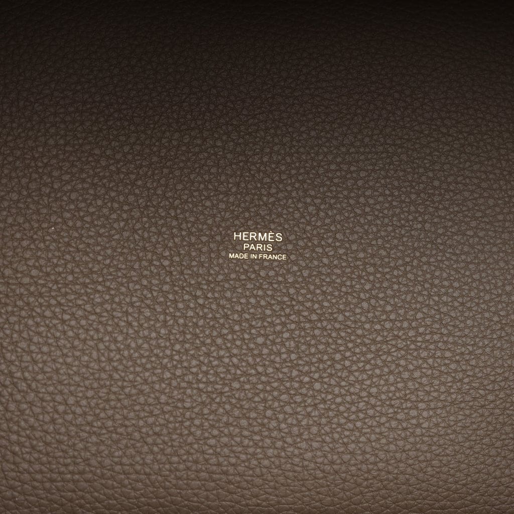 Hermès Picotin Lock 22 Etoupe Clemence Gold Hardware