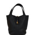Hermès Picotin Lock 22 Black Clemence Gold Hardware