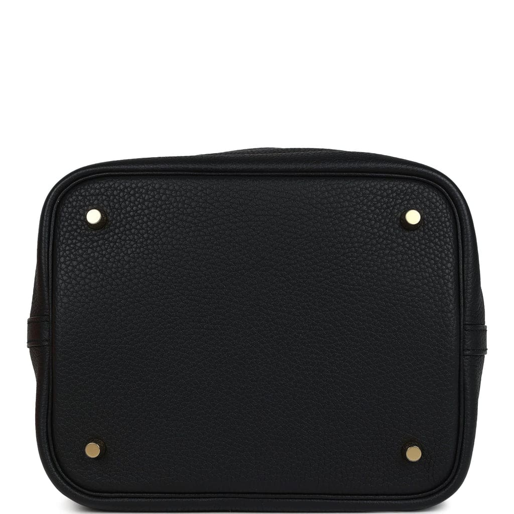 Hermès Picotin Lock 22 Black Clemence Gold Hardware
