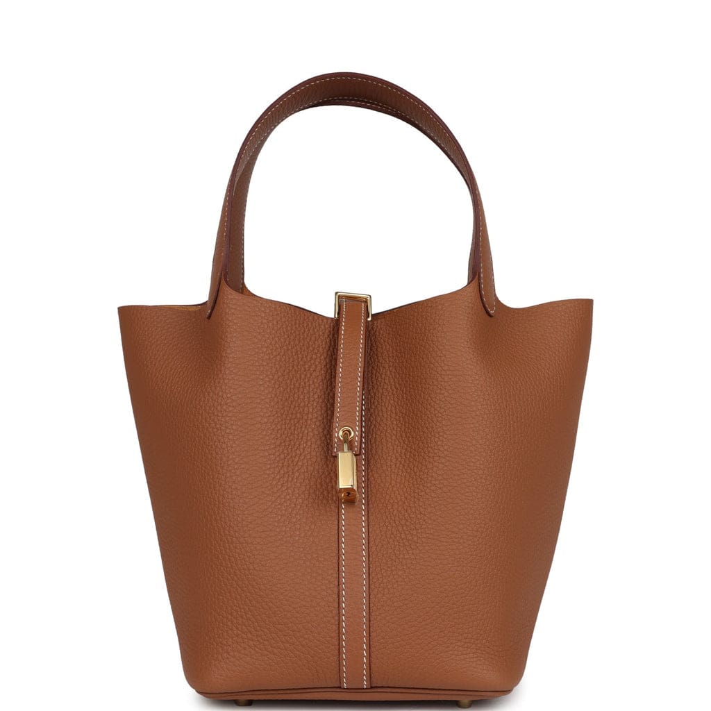 Hermès Picotin Lock 22 Gold Clemence Gold Hardware