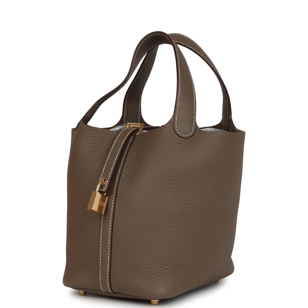 Hermès Picotin Lock 18 Etoupe Clemence Gold Hardware