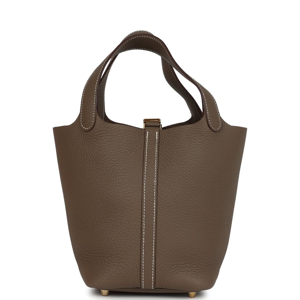 Hermès Picotin Lock 18 Etoupe Clemence Gold Hardware