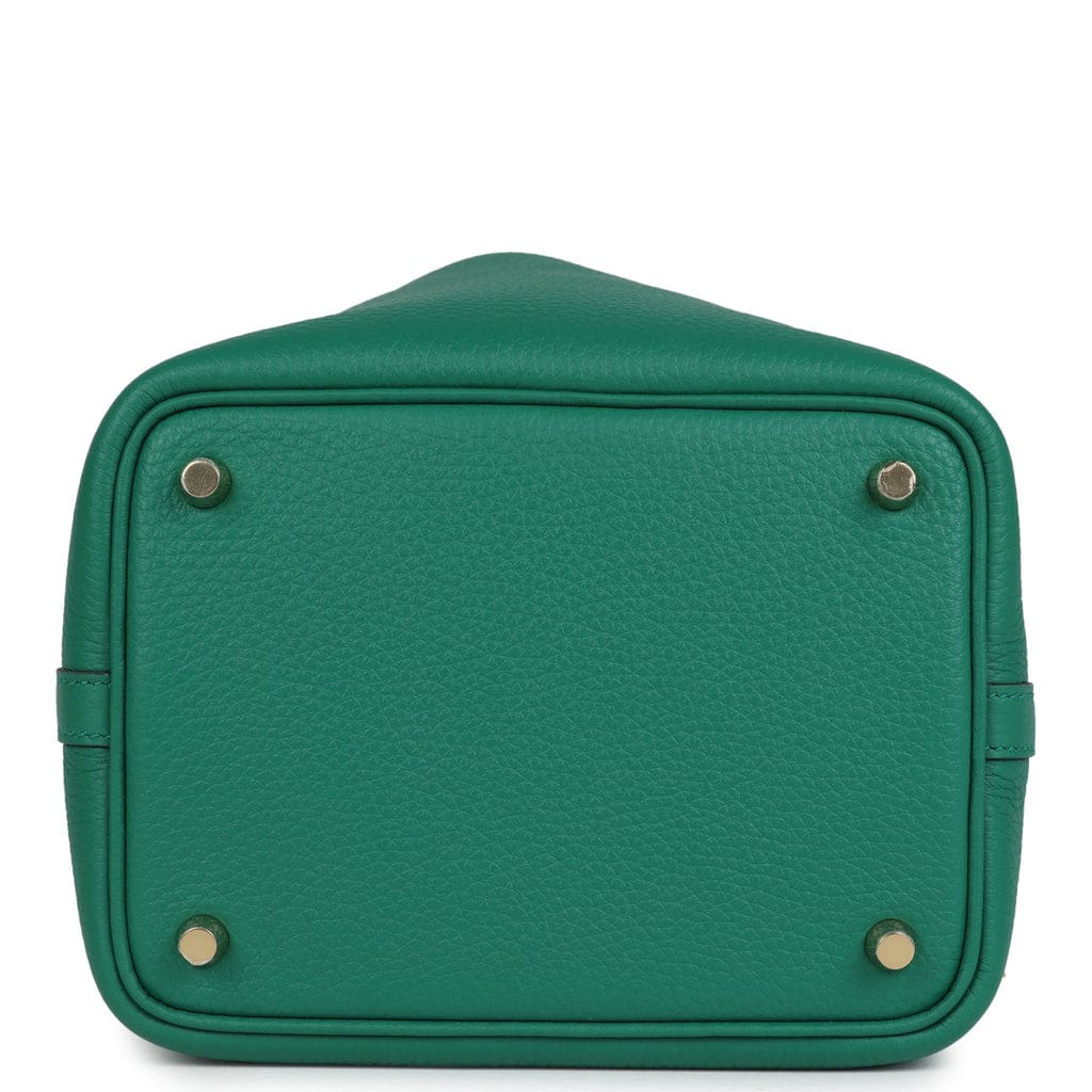 Hermès Picotin Lock 18 Vert Vertigo Clemence Gold Hardware