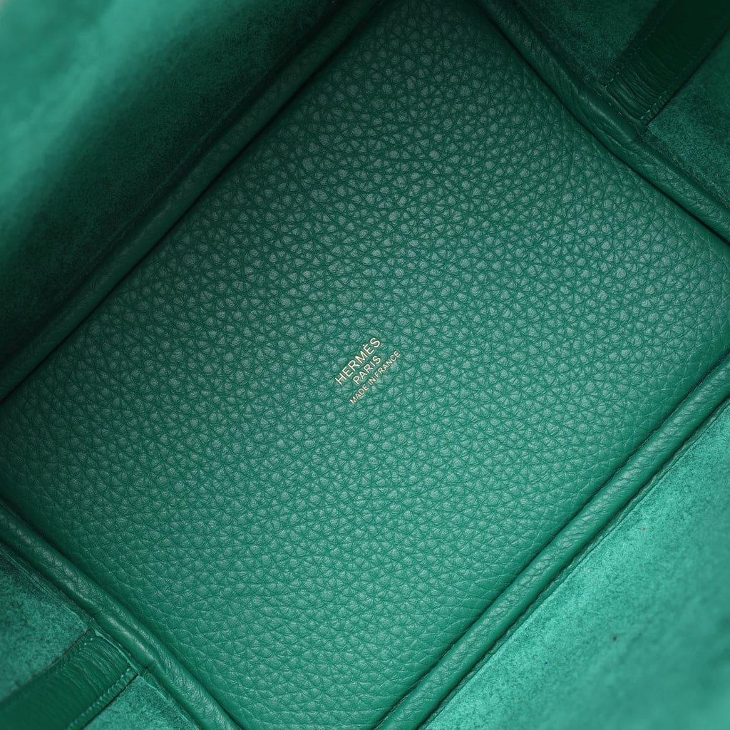 Hermès Picotin Lock 18 Vert Vertigo Clemence Gold Hardware