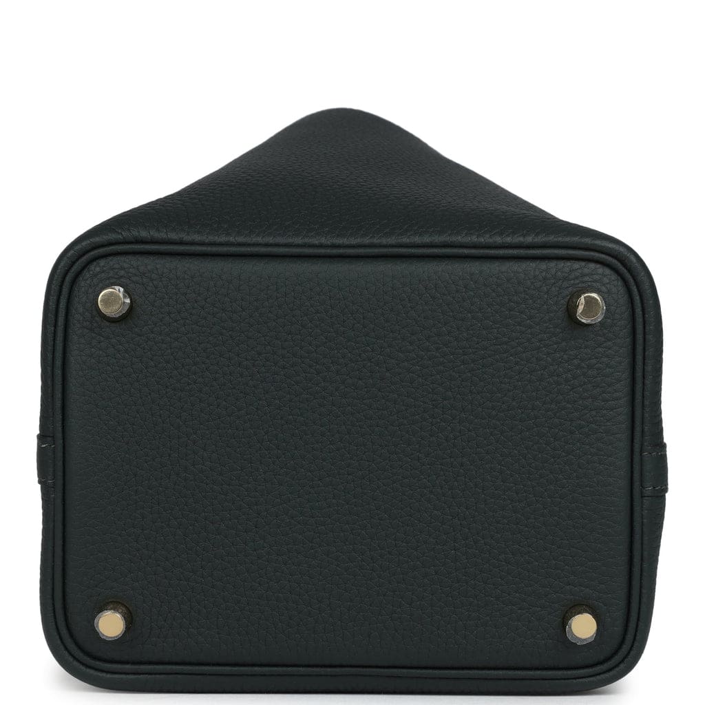 Hermès Picotin Lock 18 Vert Fonce Clemence Gold Hardware