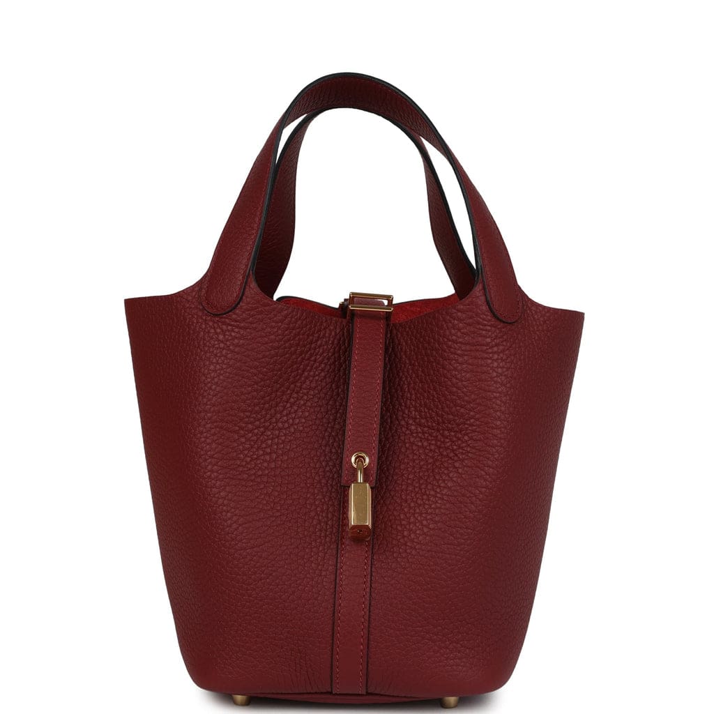Hermès Picotin Lock 18 Rouge H Clemence Gold Hardware