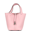 Hermès Picotin Lock 18 Rose Sakura Clemence Palladium Hardware
