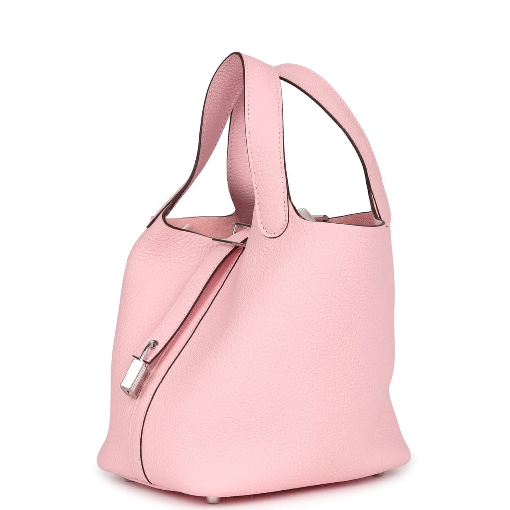 Hermès Picotin Lock 18 Rose Sakura Clemence Palladium Hardware
