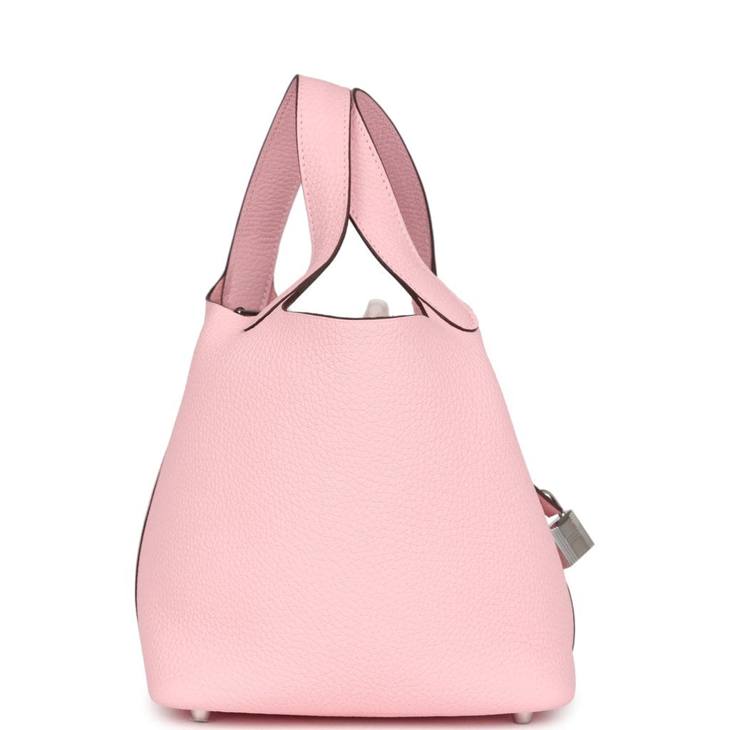 Hermès Picotin Lock 18 Rose Sakura Clemence Palladium Hardware
