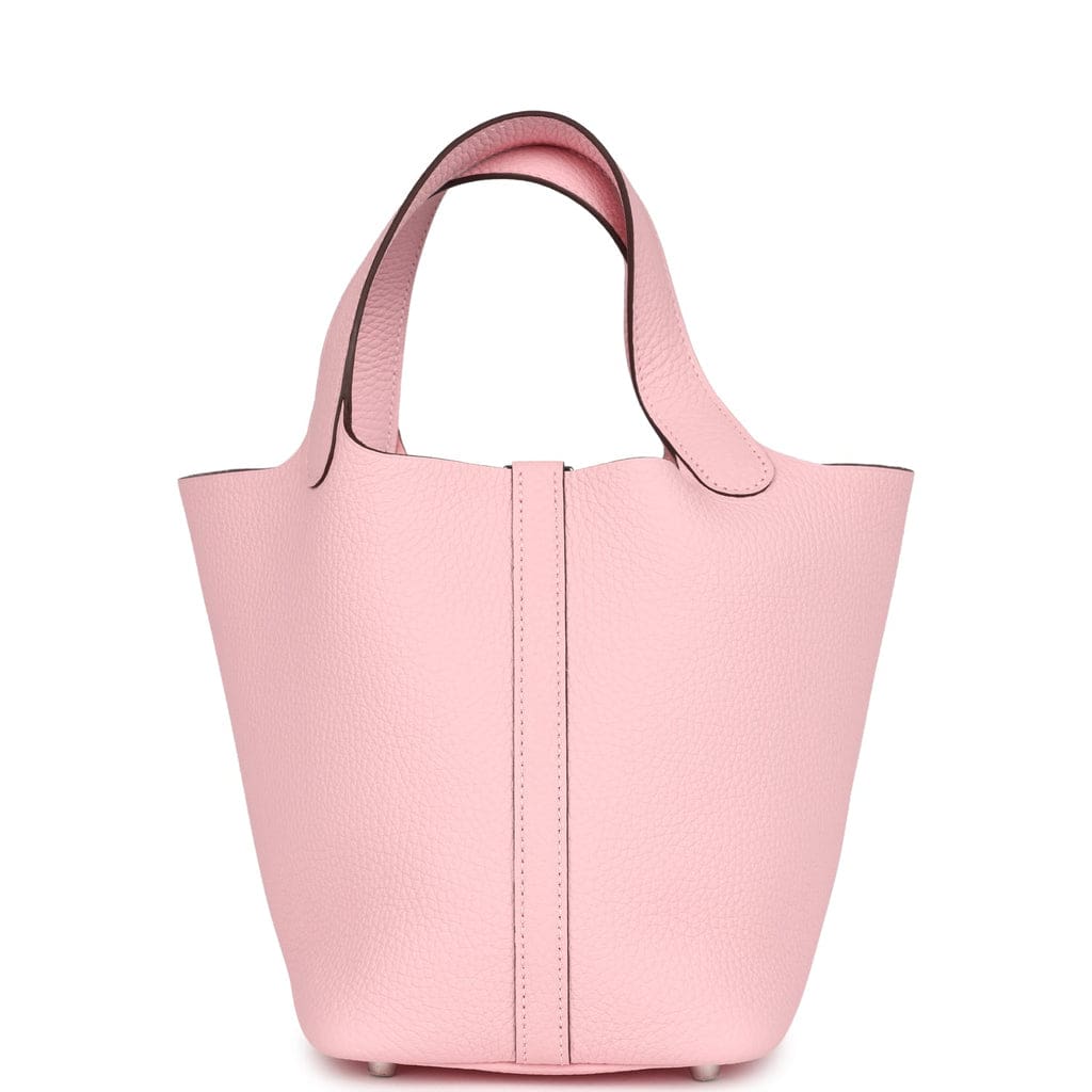 Hermès Picotin Lock 18 Rose Sakura Clemence Palladium Hardware
