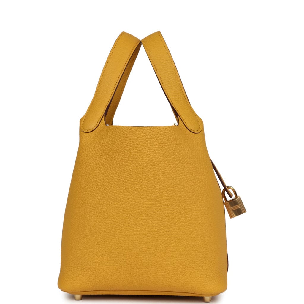 Hermès Picotin Lock 18 Jaune Ambre Clemence Gold Hardware