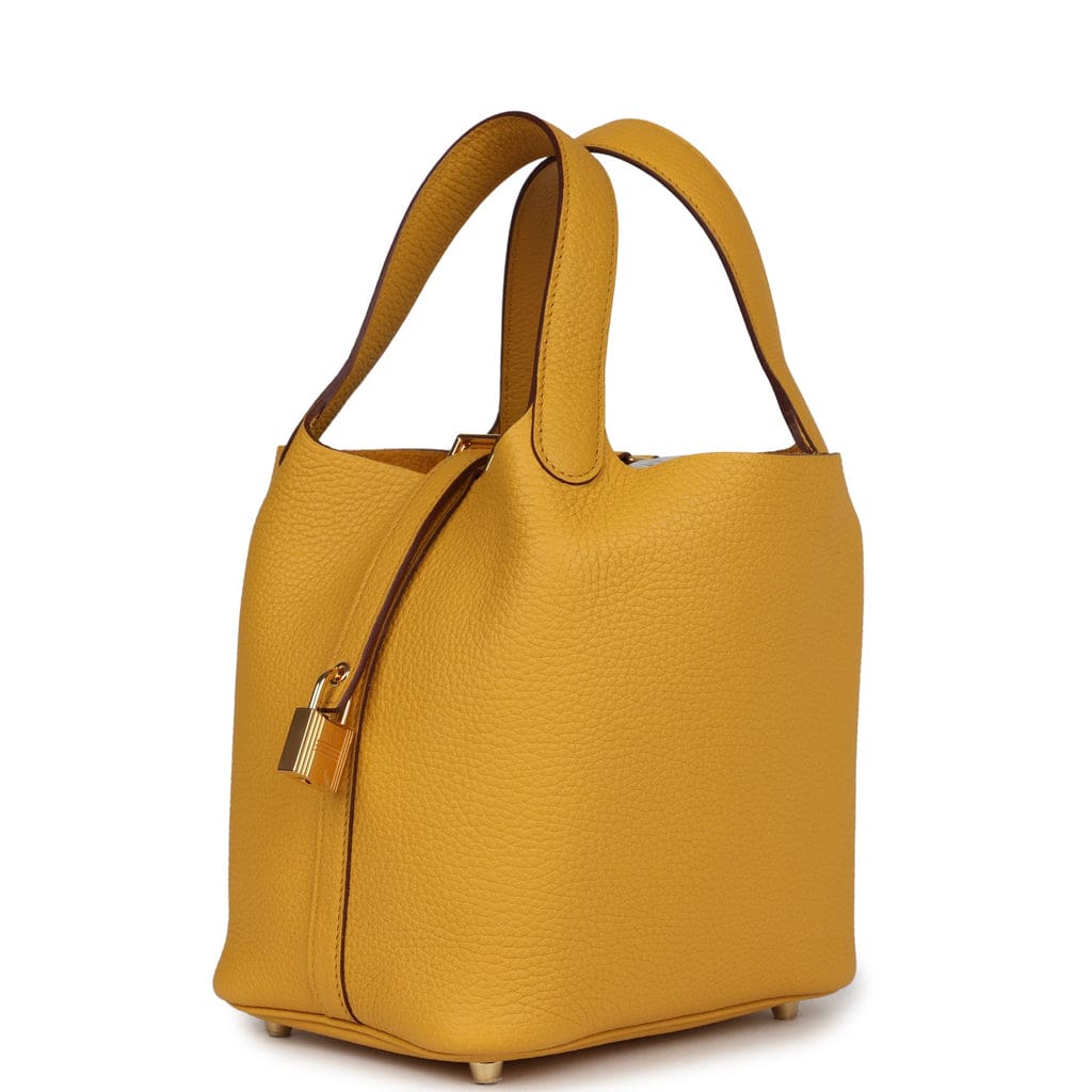 Hermès Picotin Lock 18 Jaune Ambre Clemence Gold Hardware