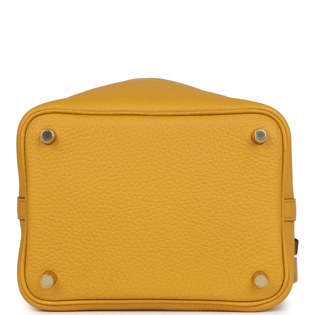 Hermès Picotin Lock 18 Jaune Ambre Clemence Gold Hardware