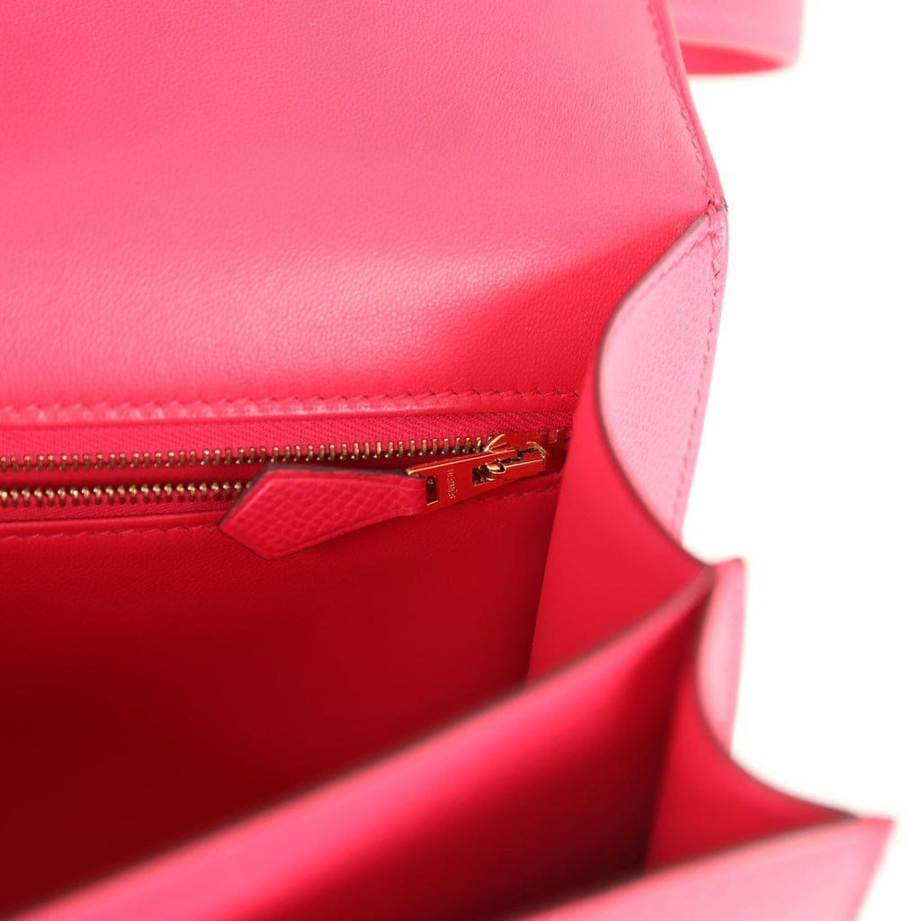 Hermès Constance 24 Rose Extreme Epsom Gold Hardware