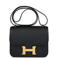 Hermès Constance 18 Black Epsom Gold Hardware
