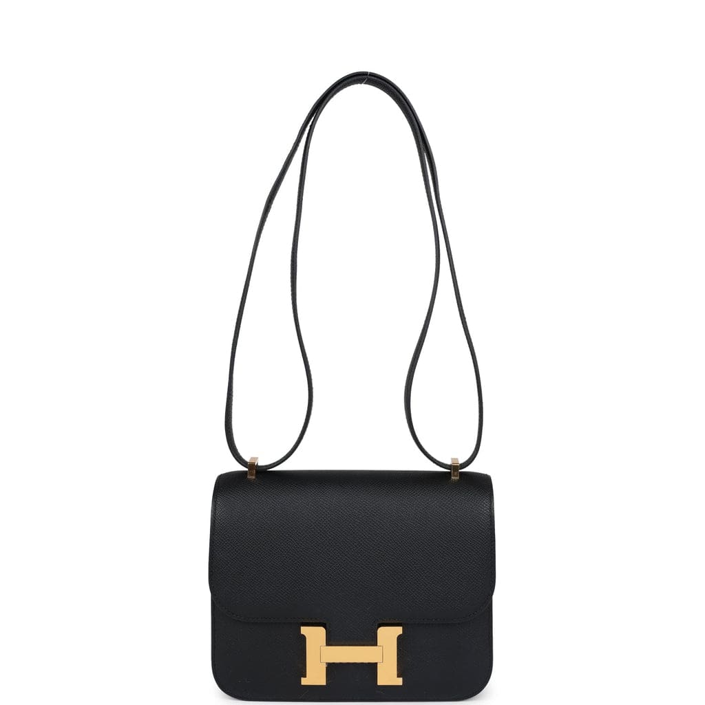 Hermès Constance 18 Black Epsom Gold Hardware