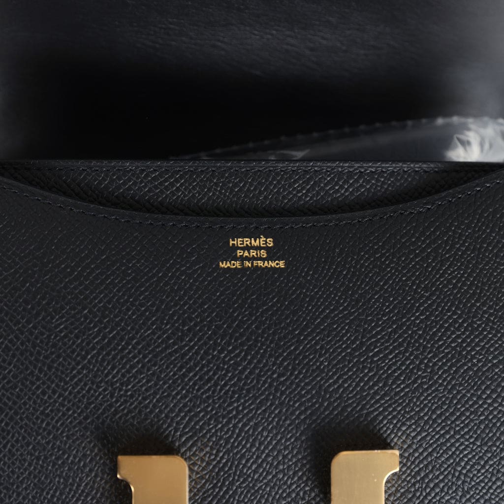 Hermès Constance 18 Black Epsom Gold Hardware