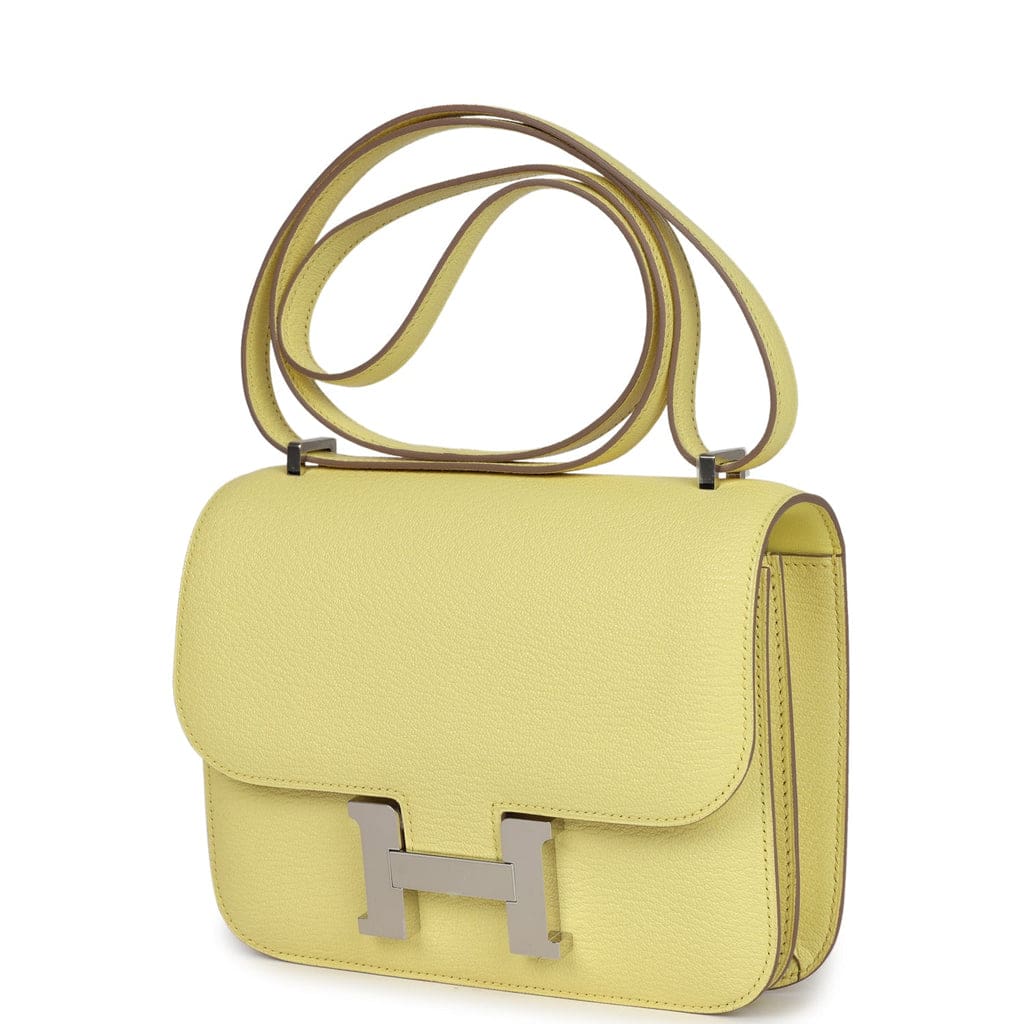 Hermès Constance 18 Limoncello Chevre Mysore Palladium Hardware