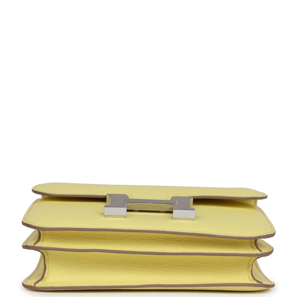 Hermès Constance 18 Limoncello Chevre Mysore Palladium Hardware