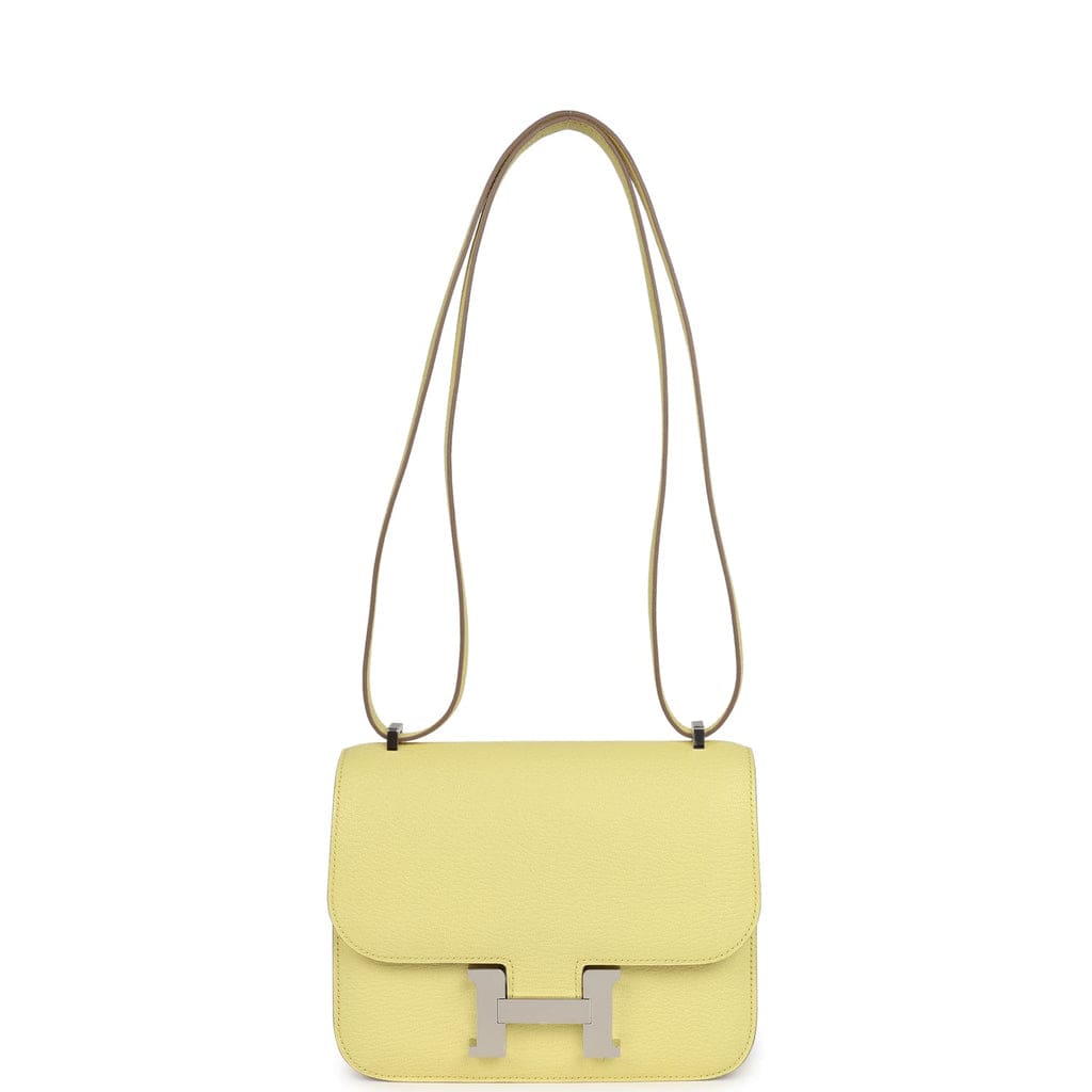 Hermès Constance 18 Limoncello Chevre Mysore Palladium Hardware