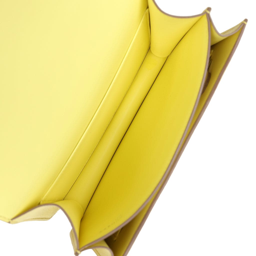 Hermès Constance 18 Limoncello Chevre Mysore Palladium Hardware