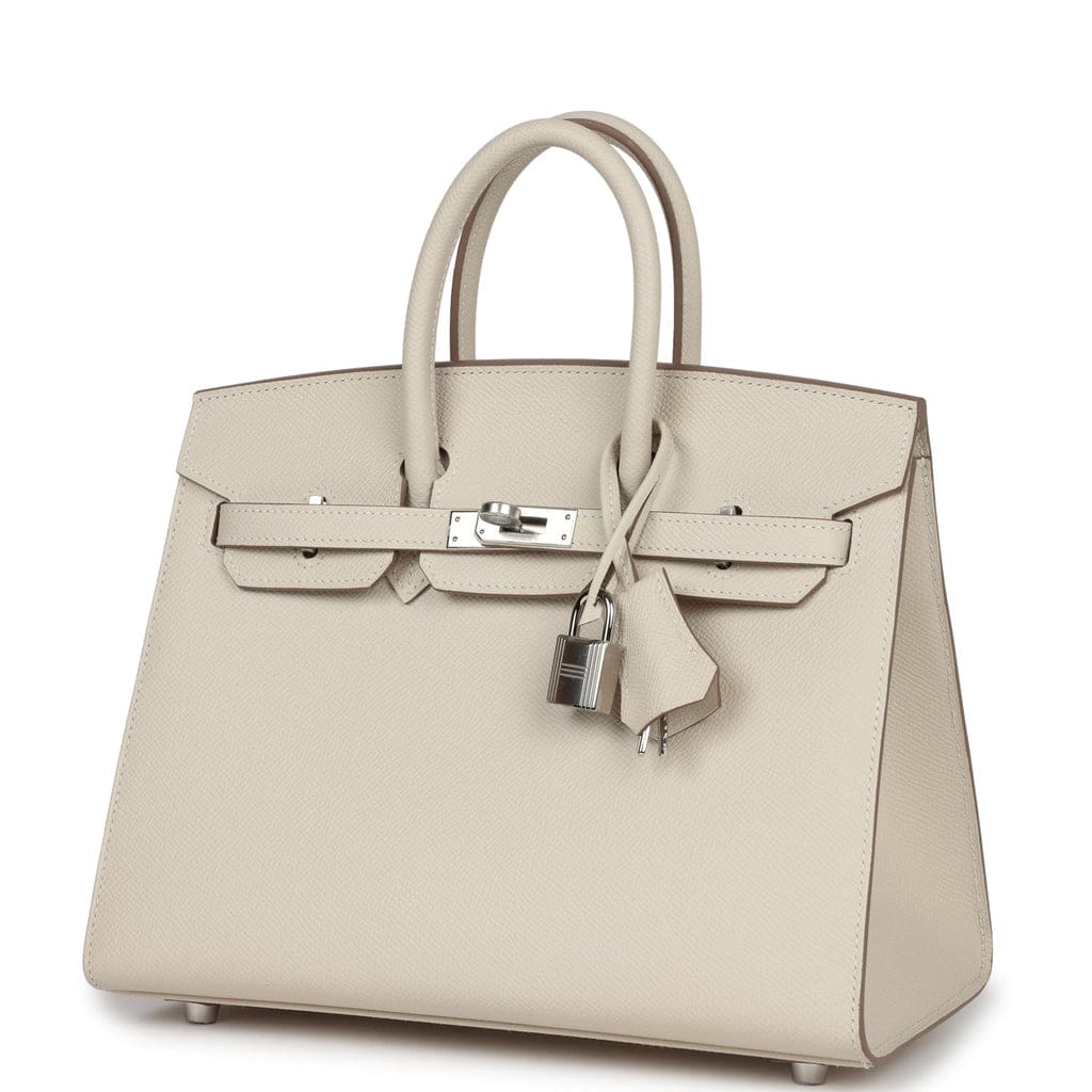 Hermès Birkin Sellier 25 Craie Epsom Palladium Hardware