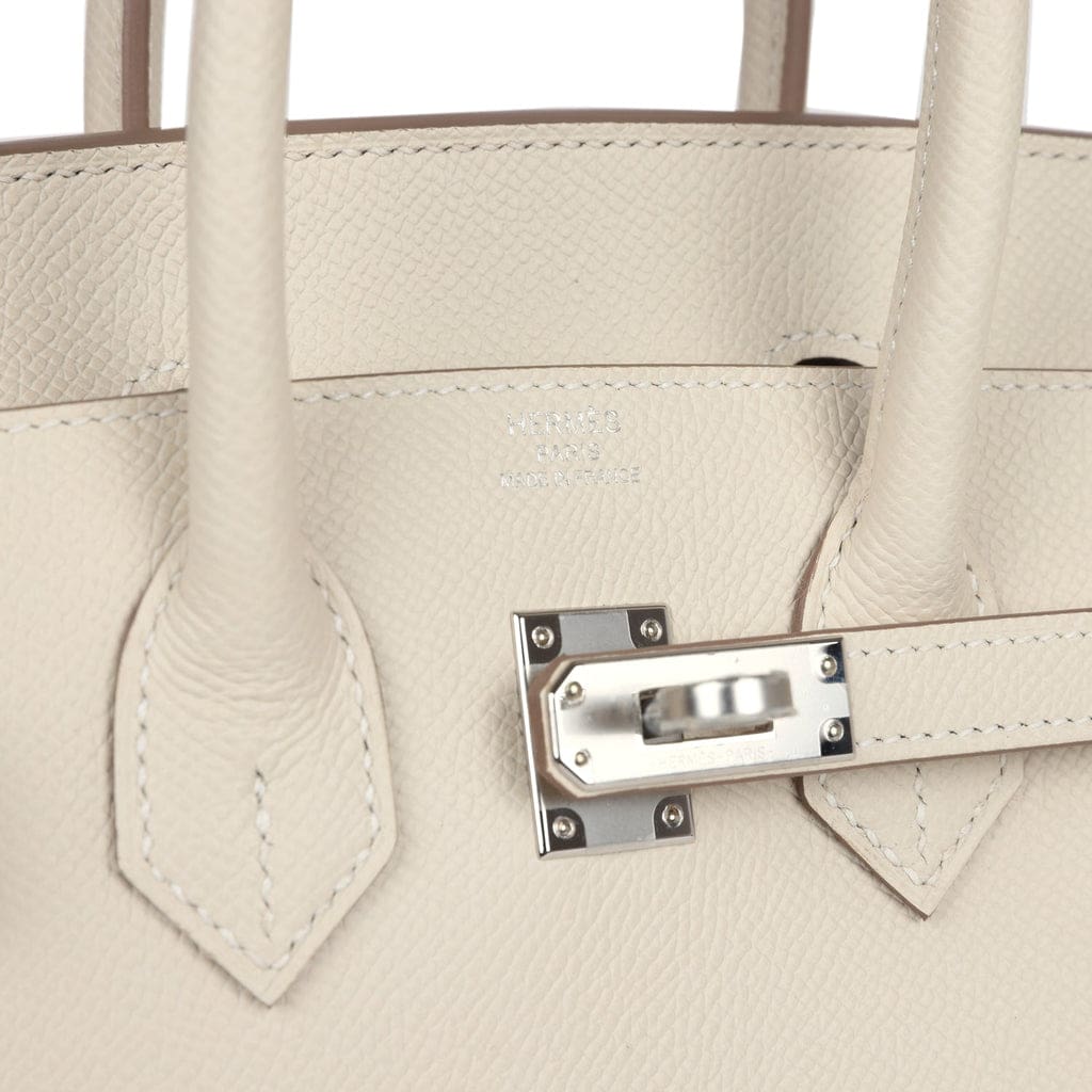 Hermès Birkin Sellier 25 Craie Epsom Palladium Hardware
