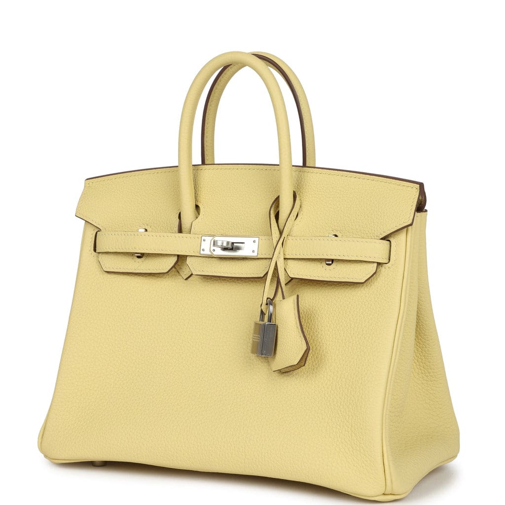 Hermès Birkin 25 Jaune Poussin Togo Palladium Hardware