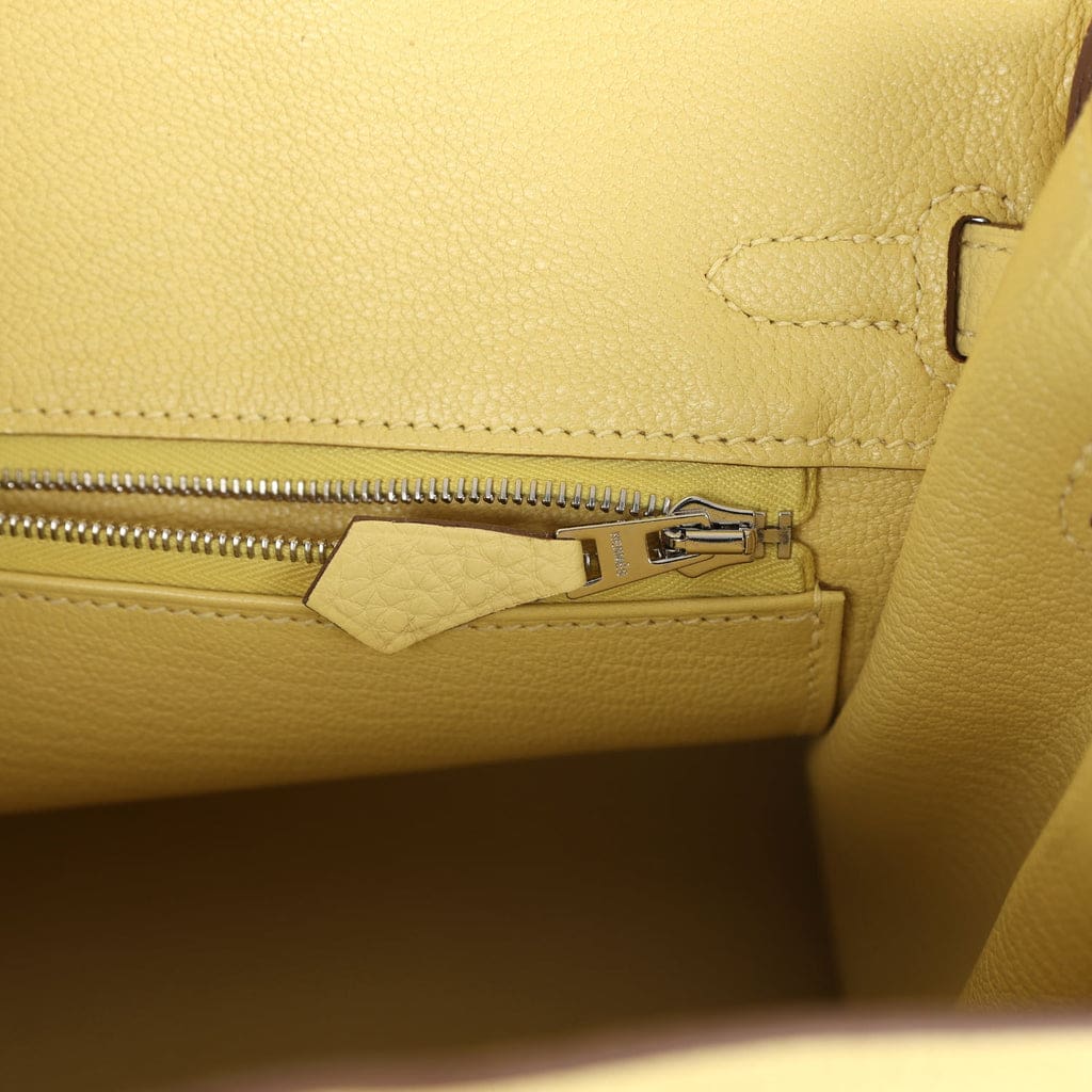 Hermès Birkin 25 Jaune Poussin Togo Palladium Hardware