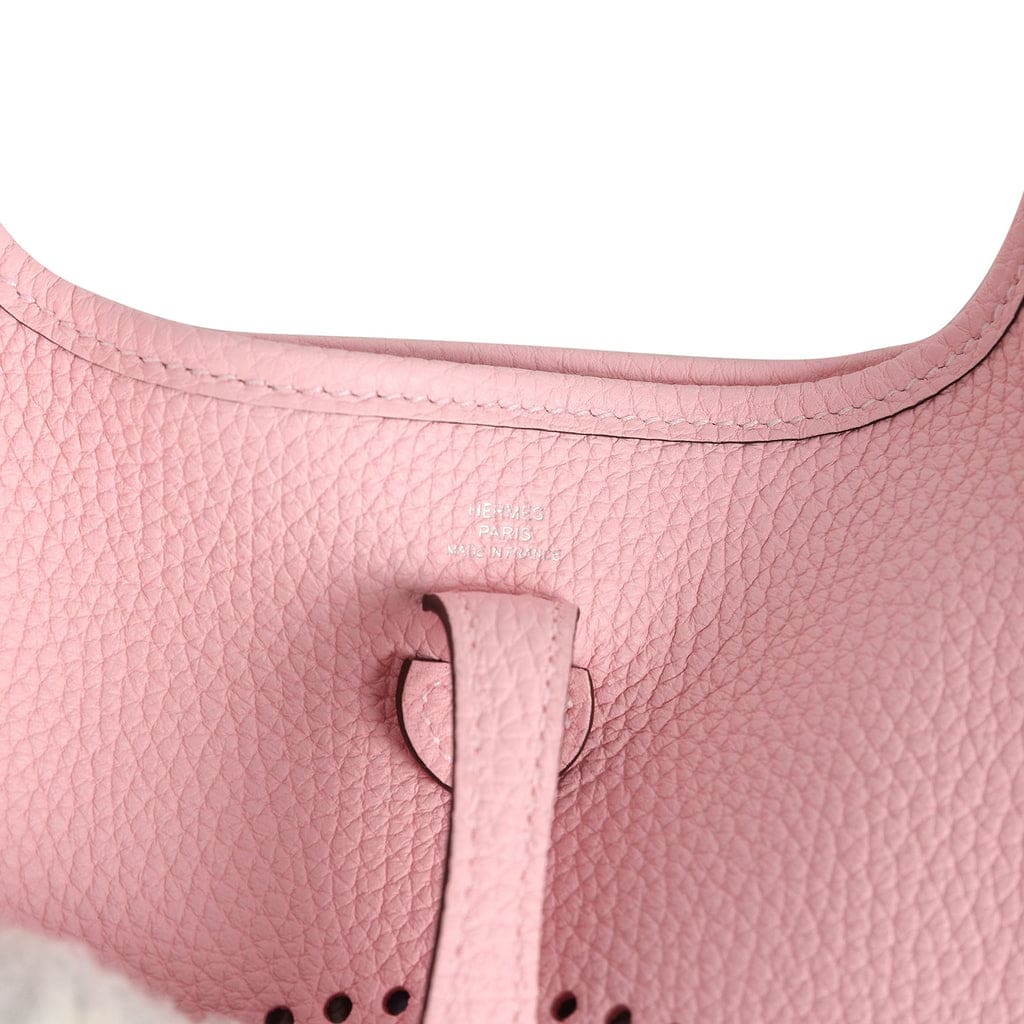 Hermès Evelyne TPM Rose Sakura Clemence Palladium Hardware