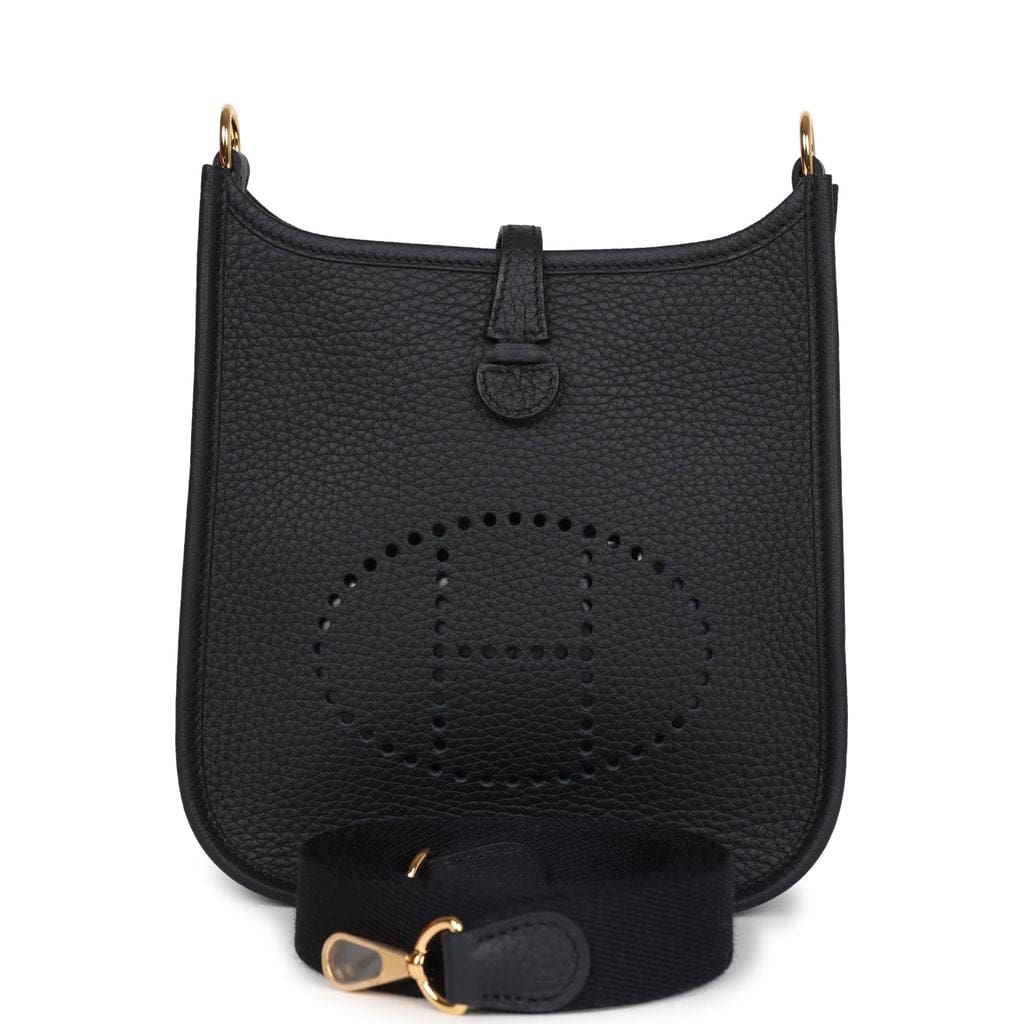 Hermès Evelyne TPM Black Clemence Gold Hardware