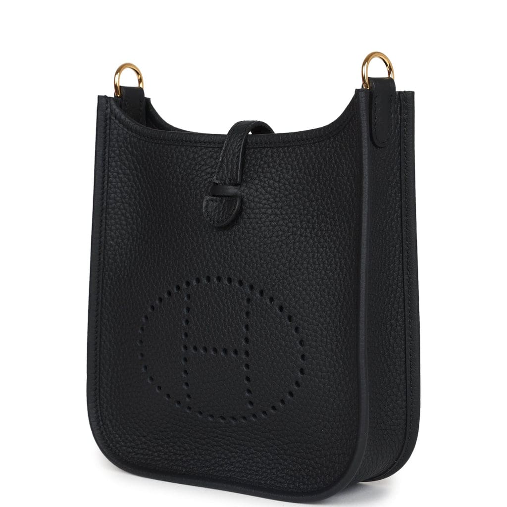 Hermès Evelyne TPM Black Clemence Gold Hardware