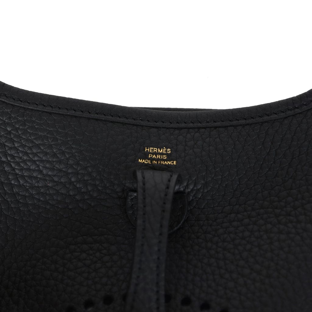 Hermès Evelyne TPM Black Clemence Gold Hardware