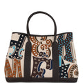 Hermès Garden Party 36 Electrique Ecru and Beige Multi Toile H and Ebene Negonda Palladium Hardware