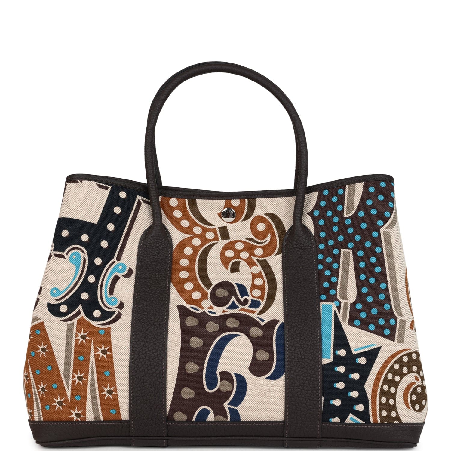 Hermès Garden Party 36 Electrique Ecru and Beige Multi Toile H and Ebene Negonda Palladium Hardware