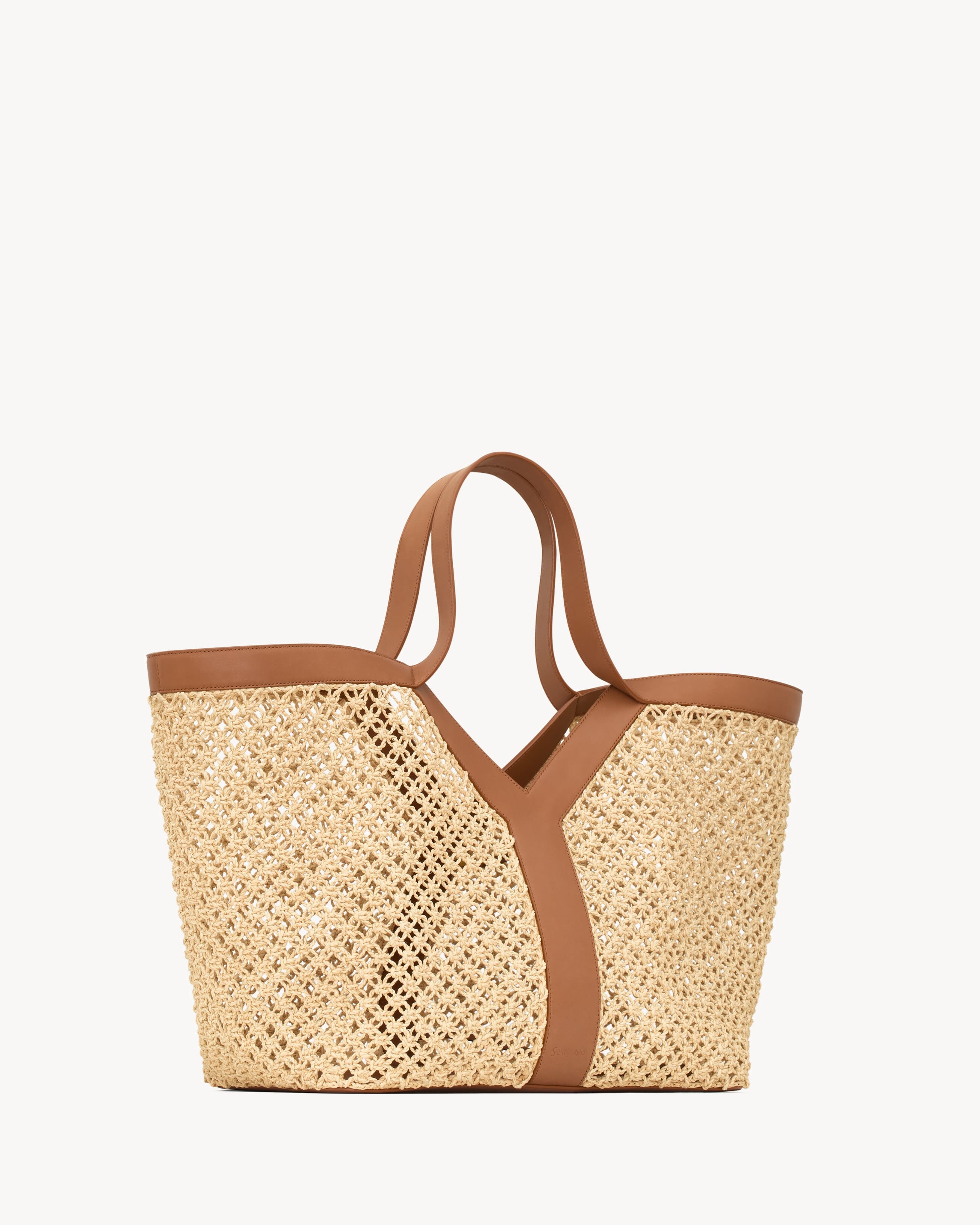 Saint Laurent Y tote in raffia