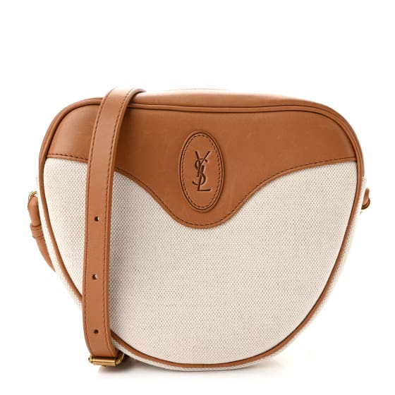 Saint Laurent Linen Calfskin The Heart Monogram