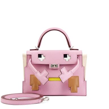 Hermès Limited Edition  Chai Epsom Quelle Idole Kelly Doll Picto Palladium Hardware