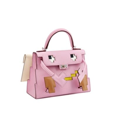 Hermès Limited Edition  Chai Epsom Quelle Idole Kelly Doll Picto Palladium Hardware