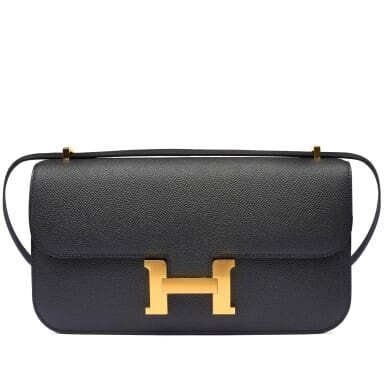 Hermès Black Epsom Constance Elan Gold Hardware