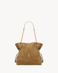 SAINT LAURENT small JAMIE SHOPPING in suede-GOLDEN LEAF