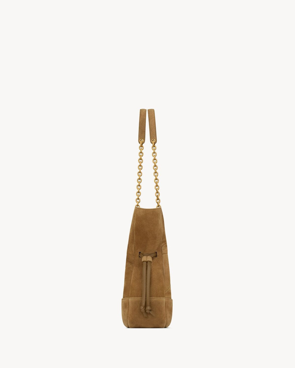 SAINT LAURENT small JAMIE SHOPPING in suede-GOLDEN LEAF