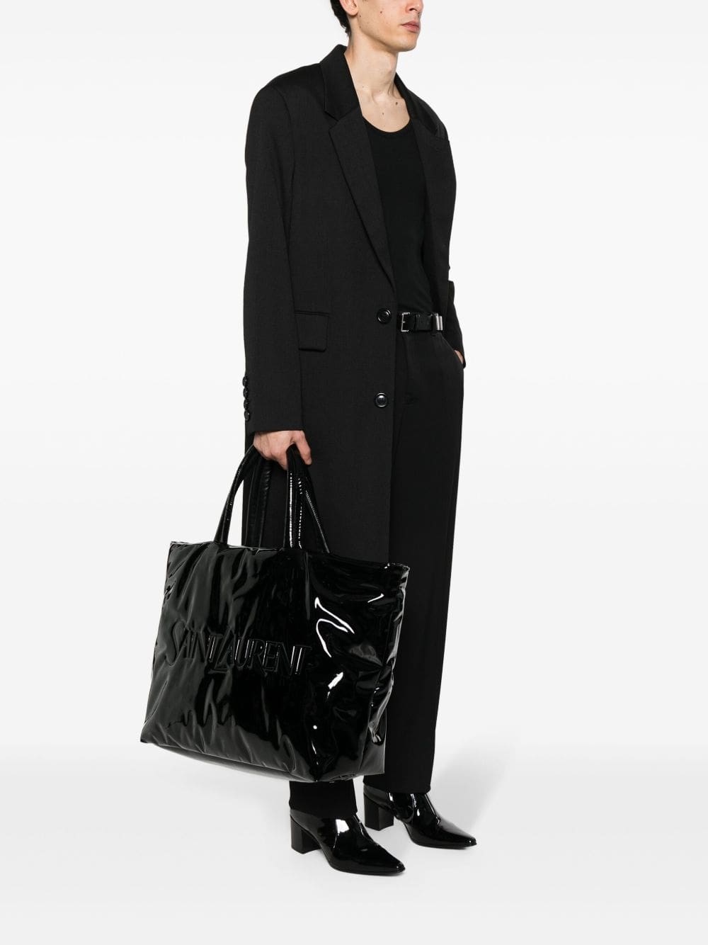 Saint Laurent LOGO concave embossed tote