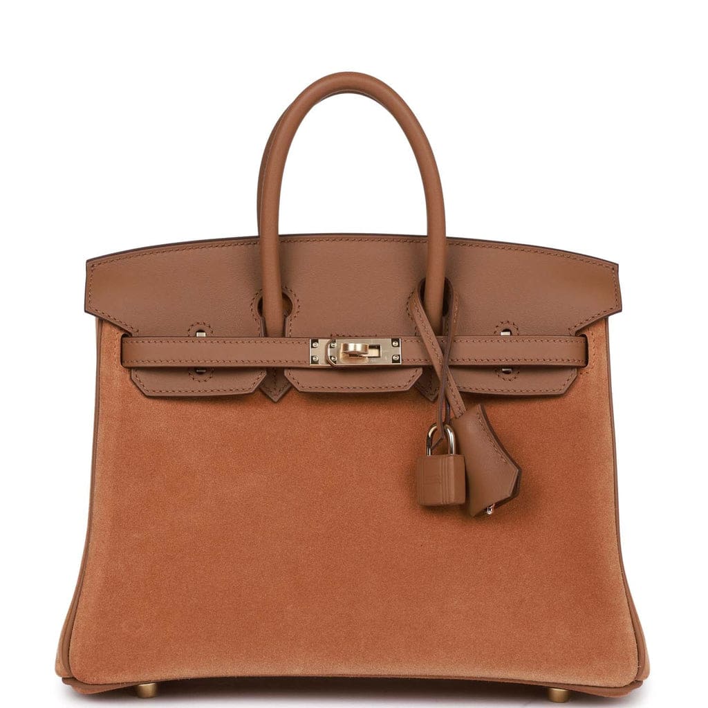 Hermès Birkin 25 Chamois and Alezan Grizzly and Swift Gold Hardware