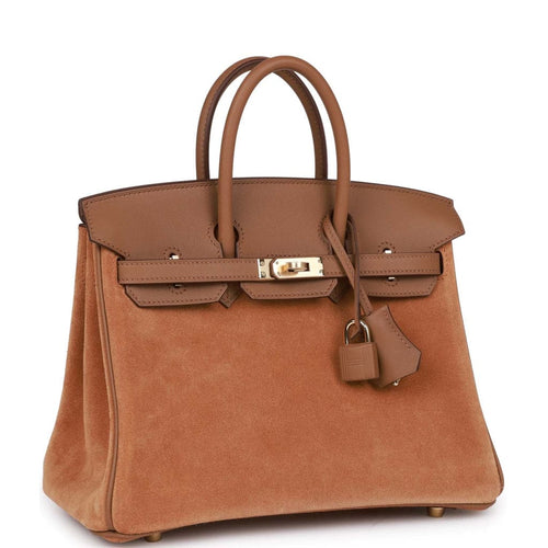 Hermès Birkin 25 Chamois and Alezan Grizzly and Swift Gold Hardware