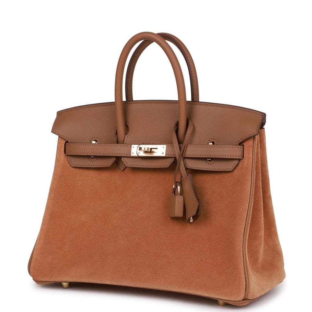 Hermès Birkin 25 Chamois and Alezan Grizzly and Swift Gold Hardware