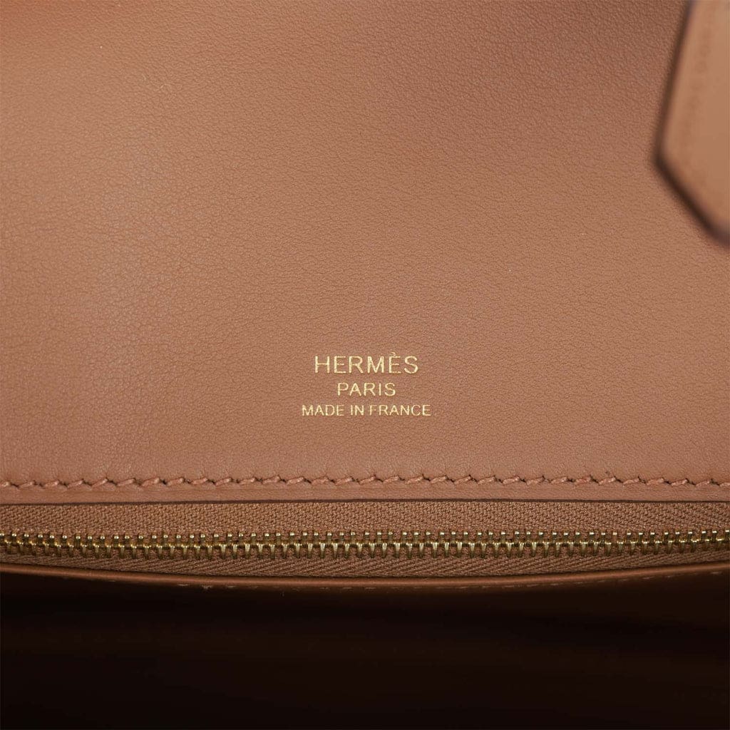 Hermès Birkin 25 Chamois and Alezan Grizzly and Swift Gold Hardware